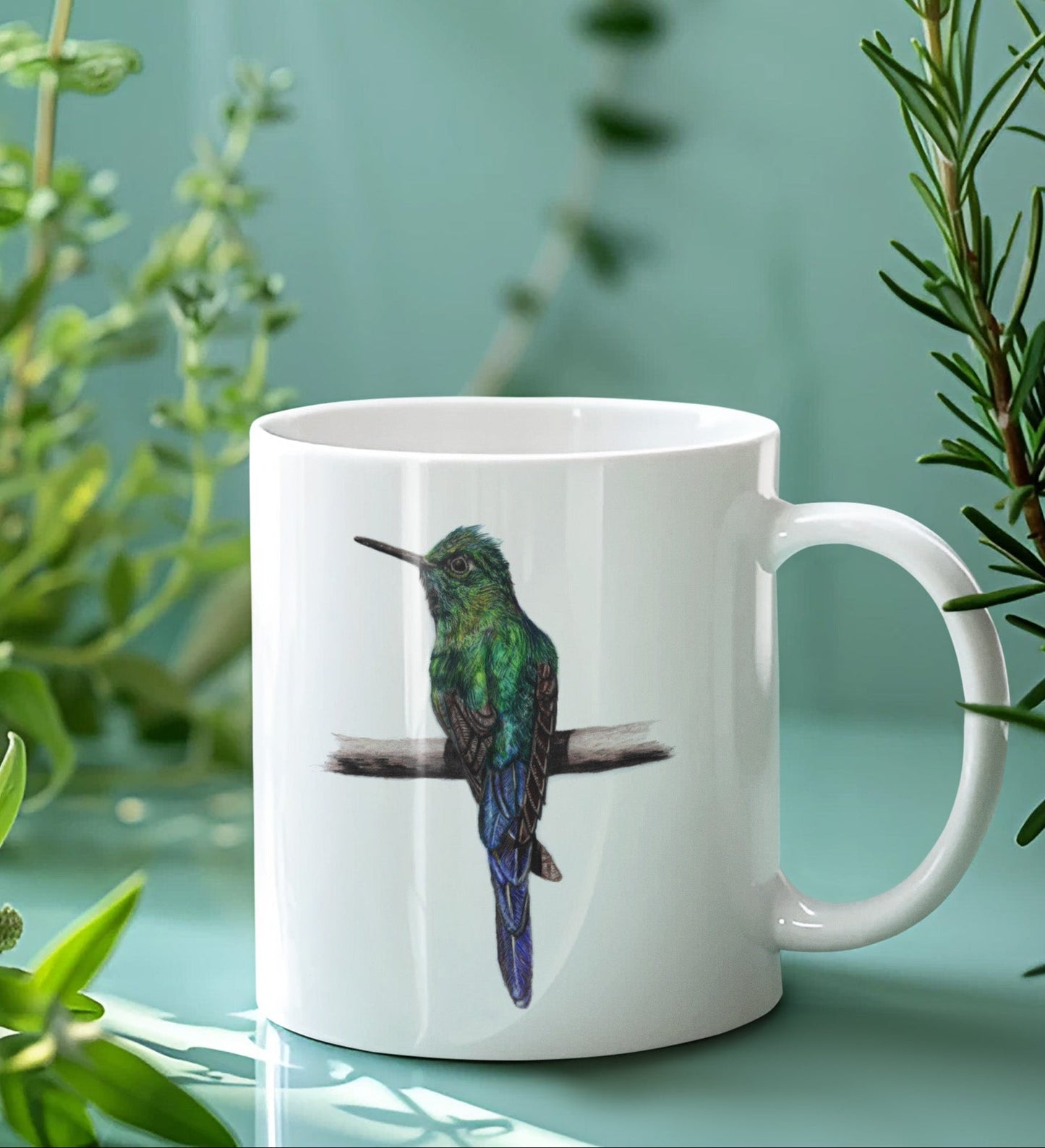 Hummingbird Mug – Wildlife Illustration