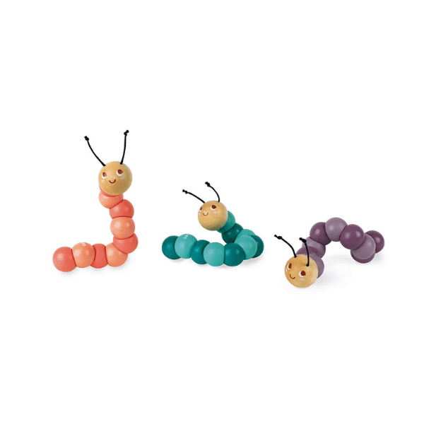Wiggly Caterpillar - Wooden Jointed Clutching Toy