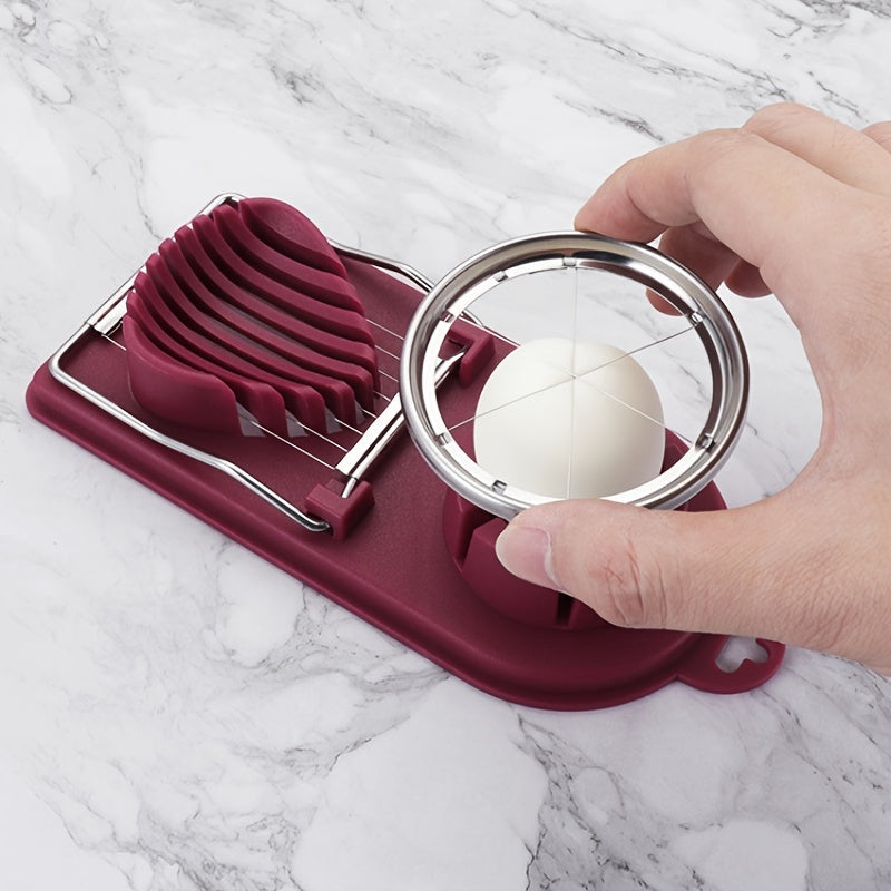 Multifunctional Egg Slicer & Wedger - Stainless Steel Cutter for Eggs, Fruits & Veggies