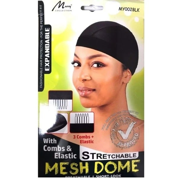 Murry Collection Mesh Dome No.MY002BLK Secure & Breathable Foundation for Wig Wearers & Stylists Standard Size