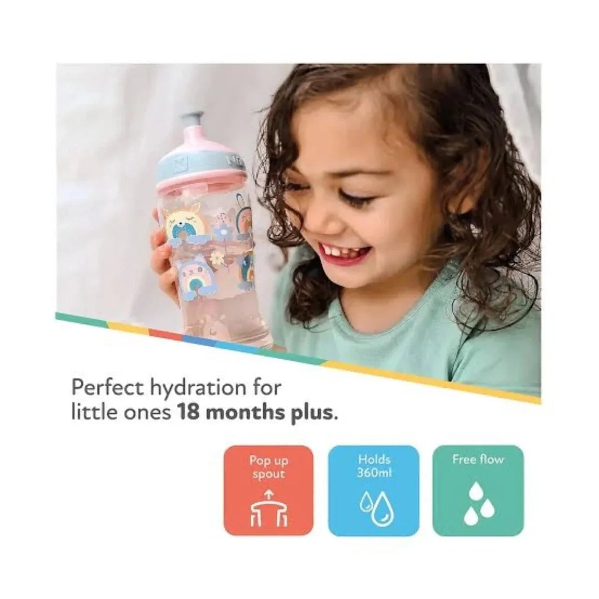 Nuby Super Slurp Water Bottle Pack of 1 360ml