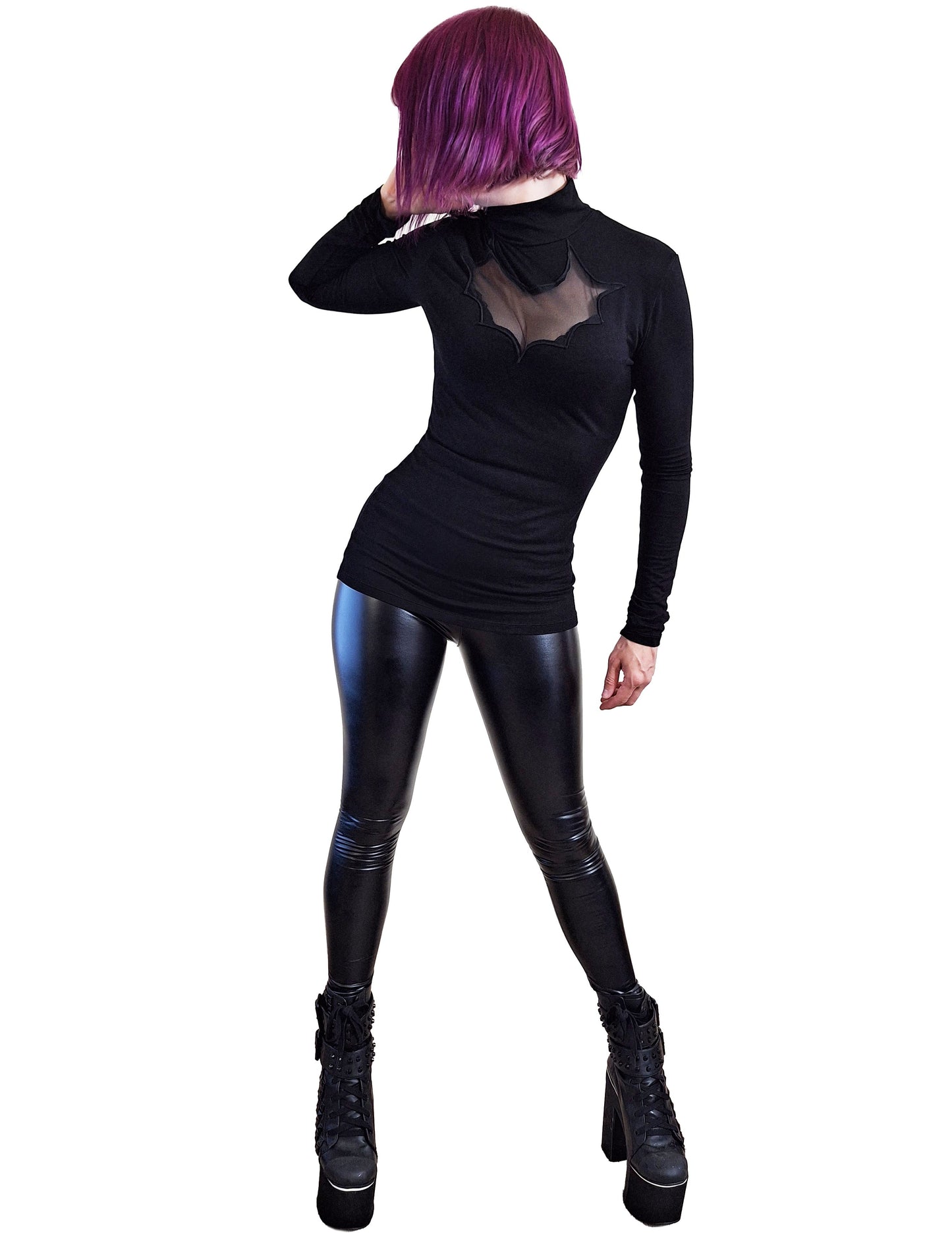 Necessary Evil Cybele Bat Panel Long Sleeve Top - Size 10 Left Only!