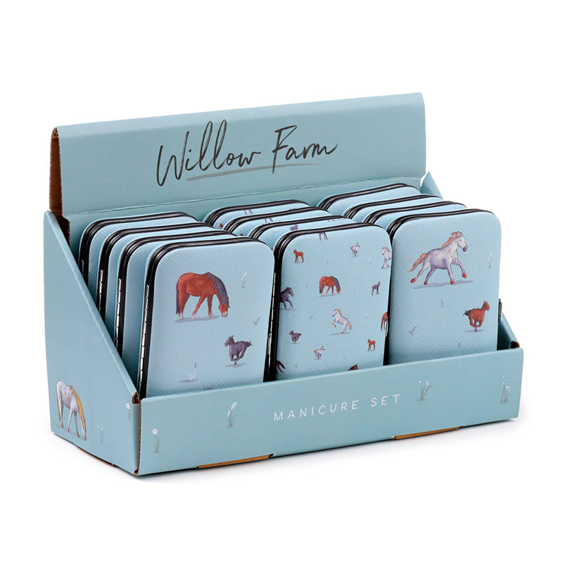 5 Piece Zip Up Shaped Manicure Set - Willow Farm Horses