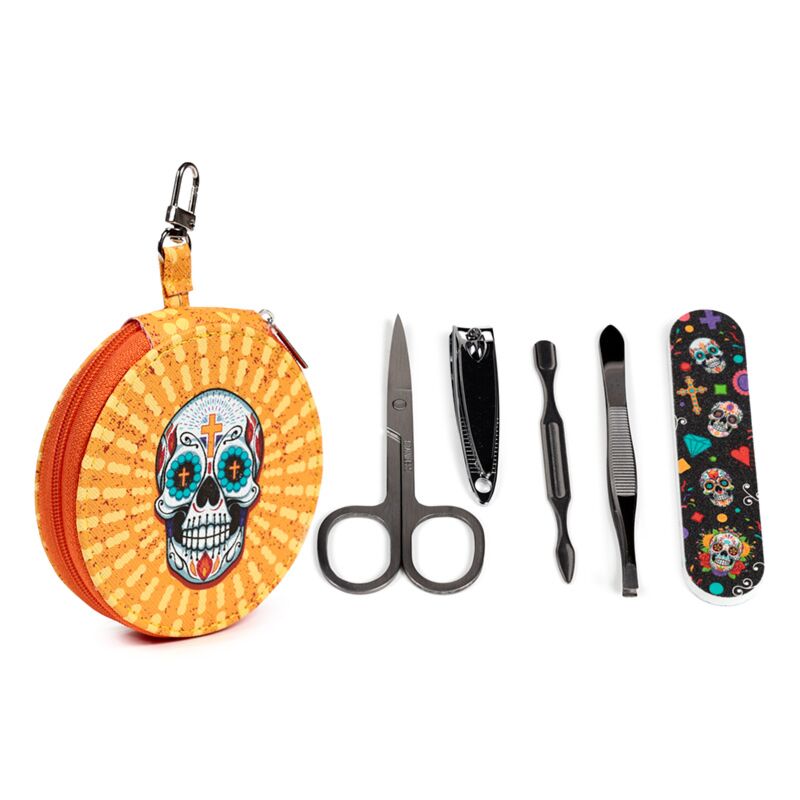 5 Piece Round Manicure Set - Day of the Dead