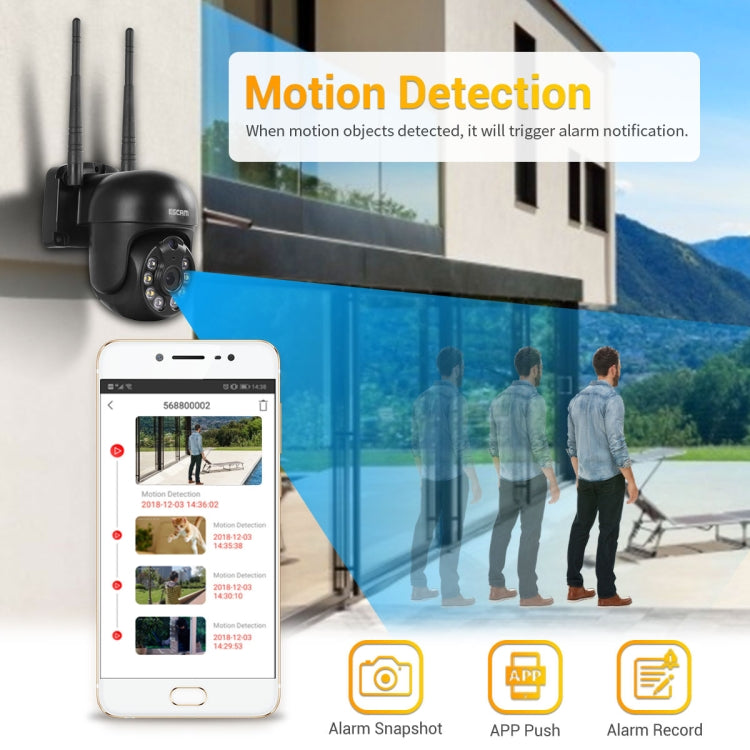 ESCAM WNK614 8-Channel Wireless NVR Security System with 4× 3MP Cameras