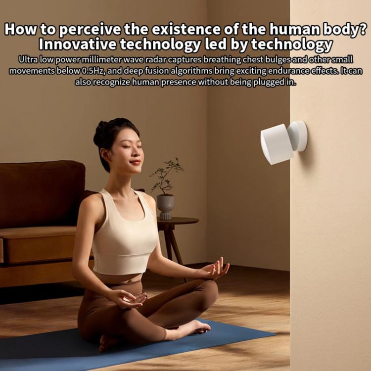 Xiaomi Presence Sensor XMOSB01XS Smart Wireless Home Connection Bluetooth 5.0 Body Motion Sensors (White)