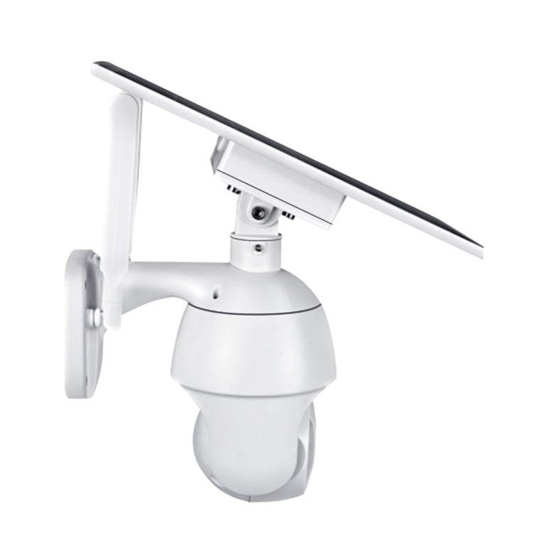 ESCAM QF480 US Version HD 1080P IP66 Waterproof 4G Solar Panel PT IP Camera without Battery, Support Night Vision / Motion Detection / TF Card / Two Way Audio (White)