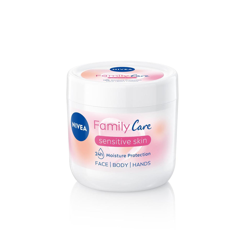 Nivea Family Care Sensitive Moisturising Cream 24-Hour Moisture for Sensitive Skin 450 ml/15.3 oz