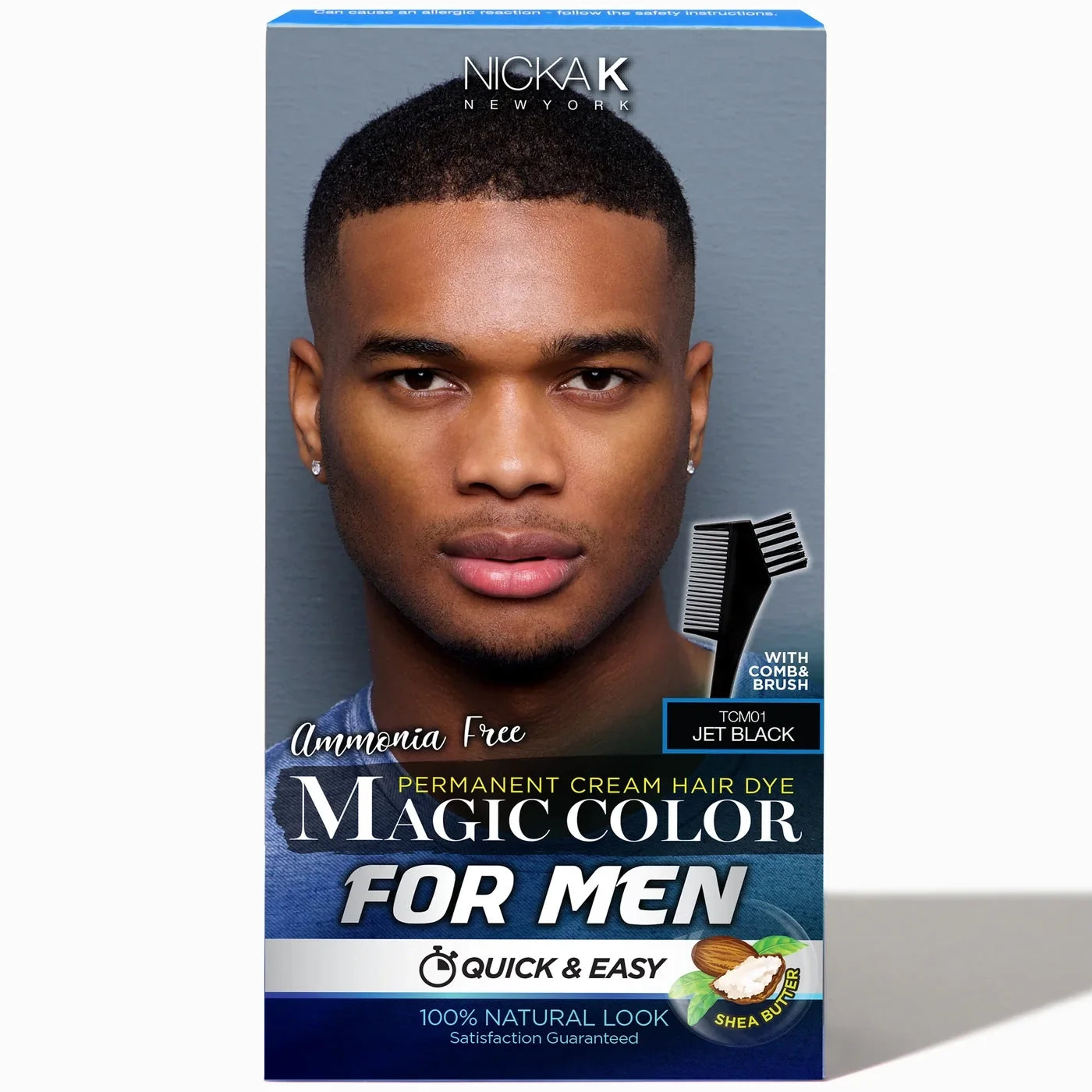 Nicka K New York Magic Color for Men Instant Grey Coverage Hair Colour Kit
