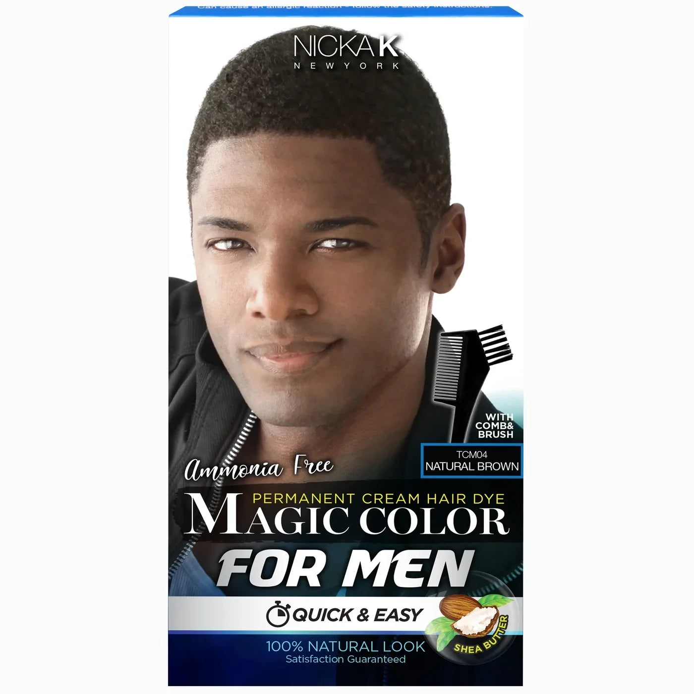 Nicka K New York Magic Color for Men Instant Grey Coverage Hair Colour Kit