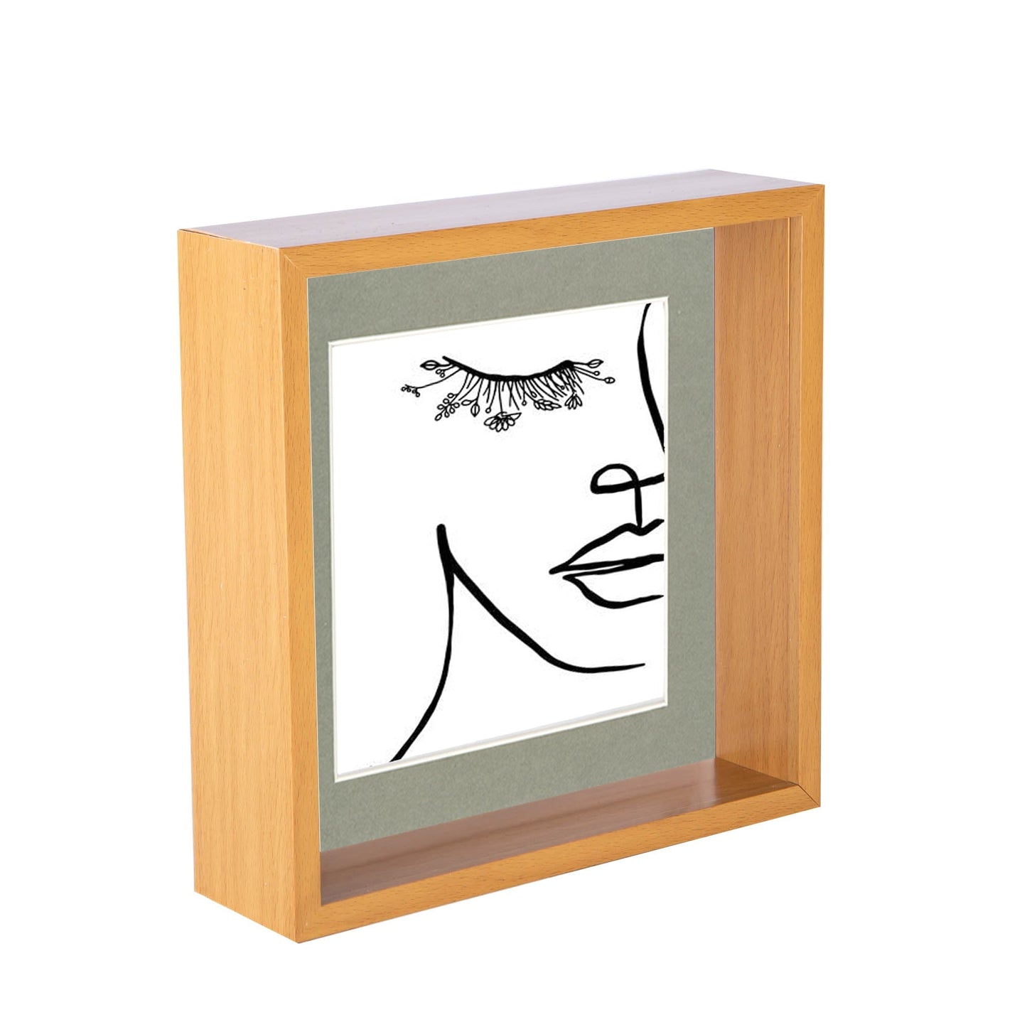 8" x 8" 3D Deep Box Photo Frame with 6" x 6" Mount