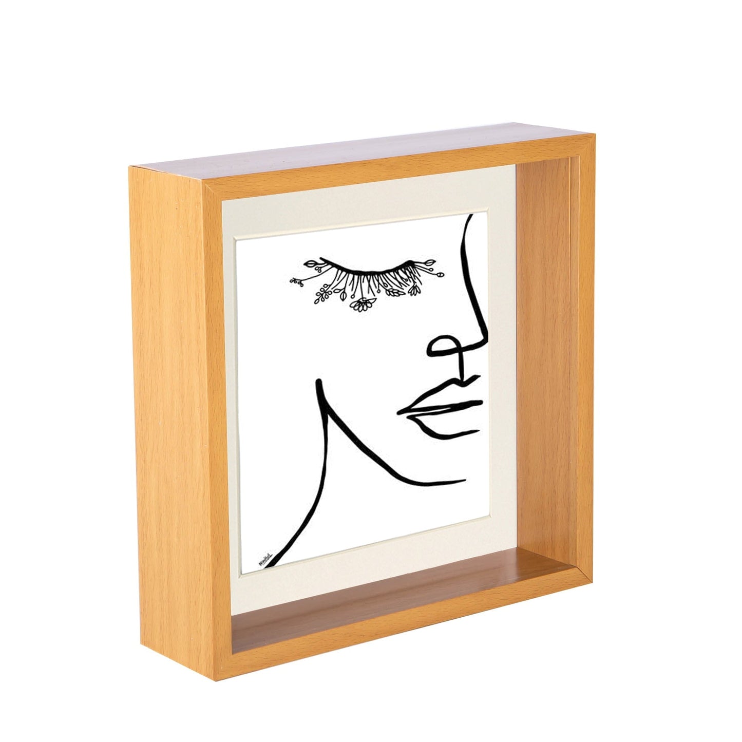 8" x 8" 3D Deep Box Photo Frame with 6" x 6" Mount