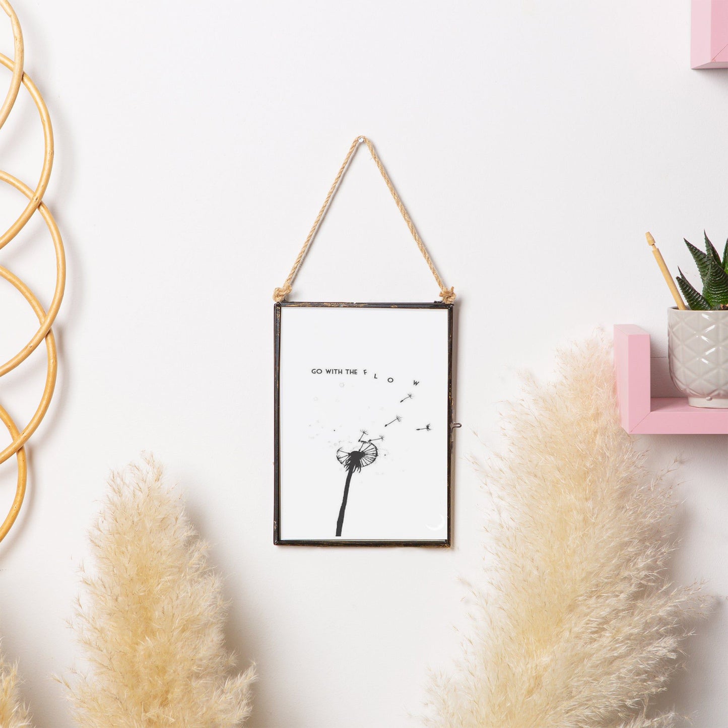 5" x 7" Black Hanging Metal Photo Frame