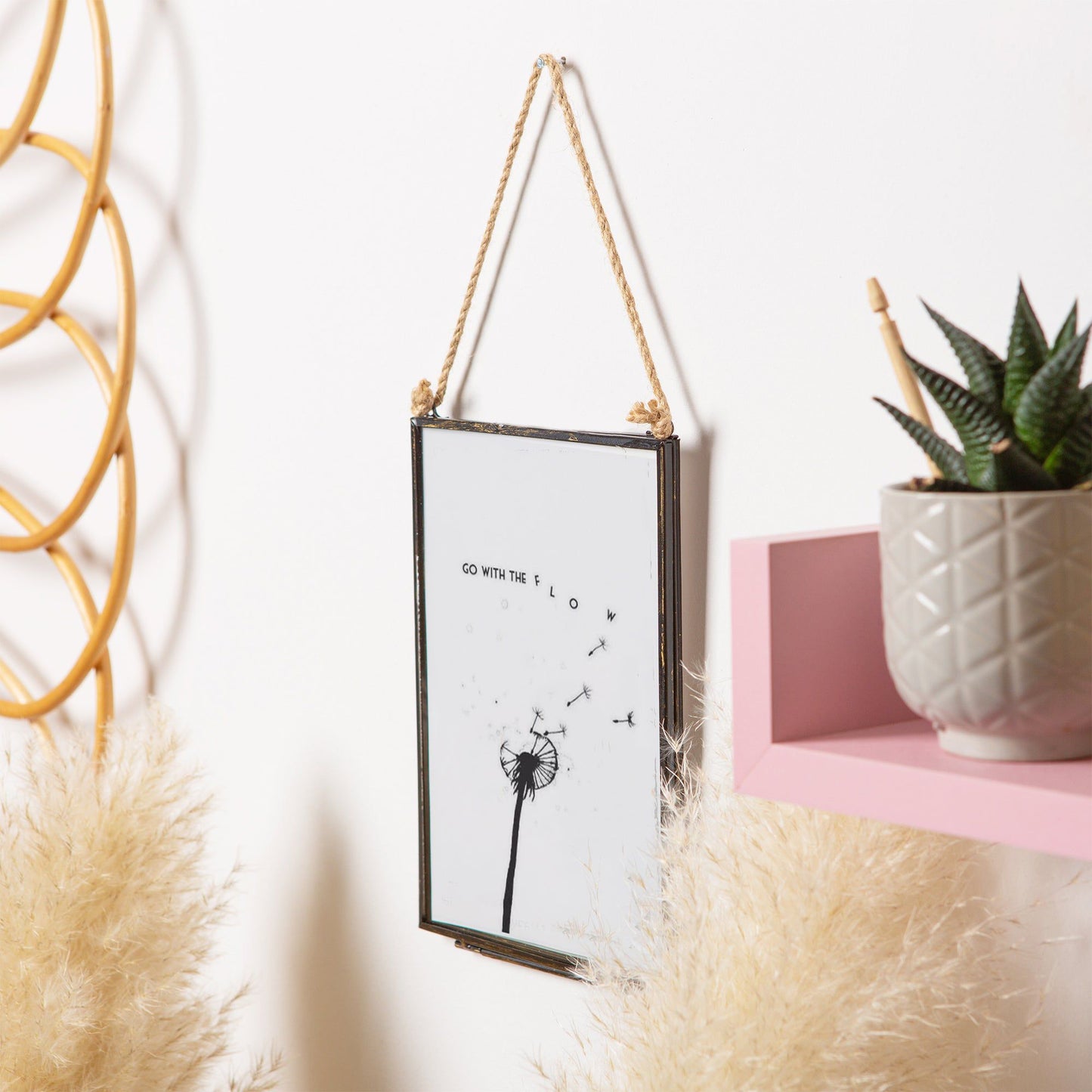 5" x 7" Black Hanging Metal Photo Frame