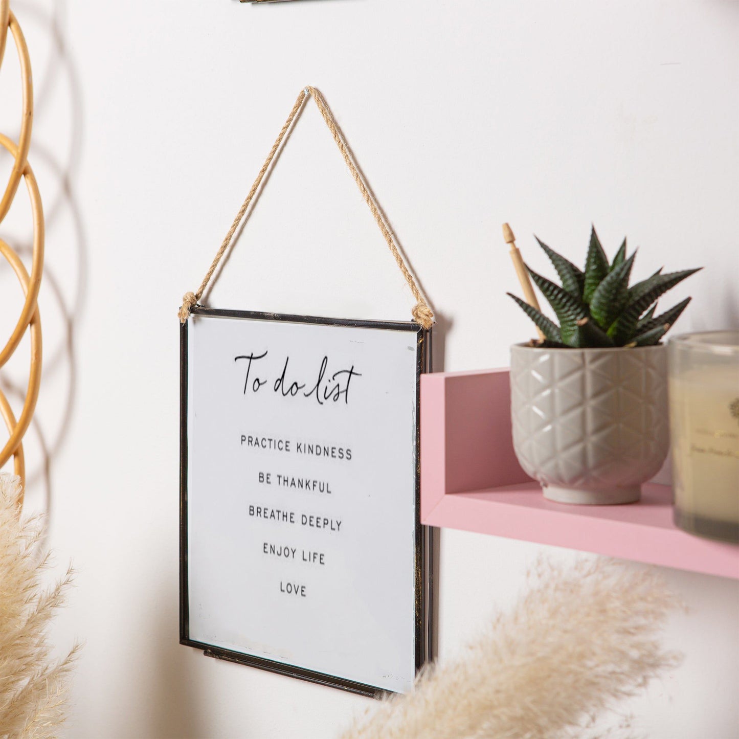 8" x 8" Black Hanging Metal Photo Frame