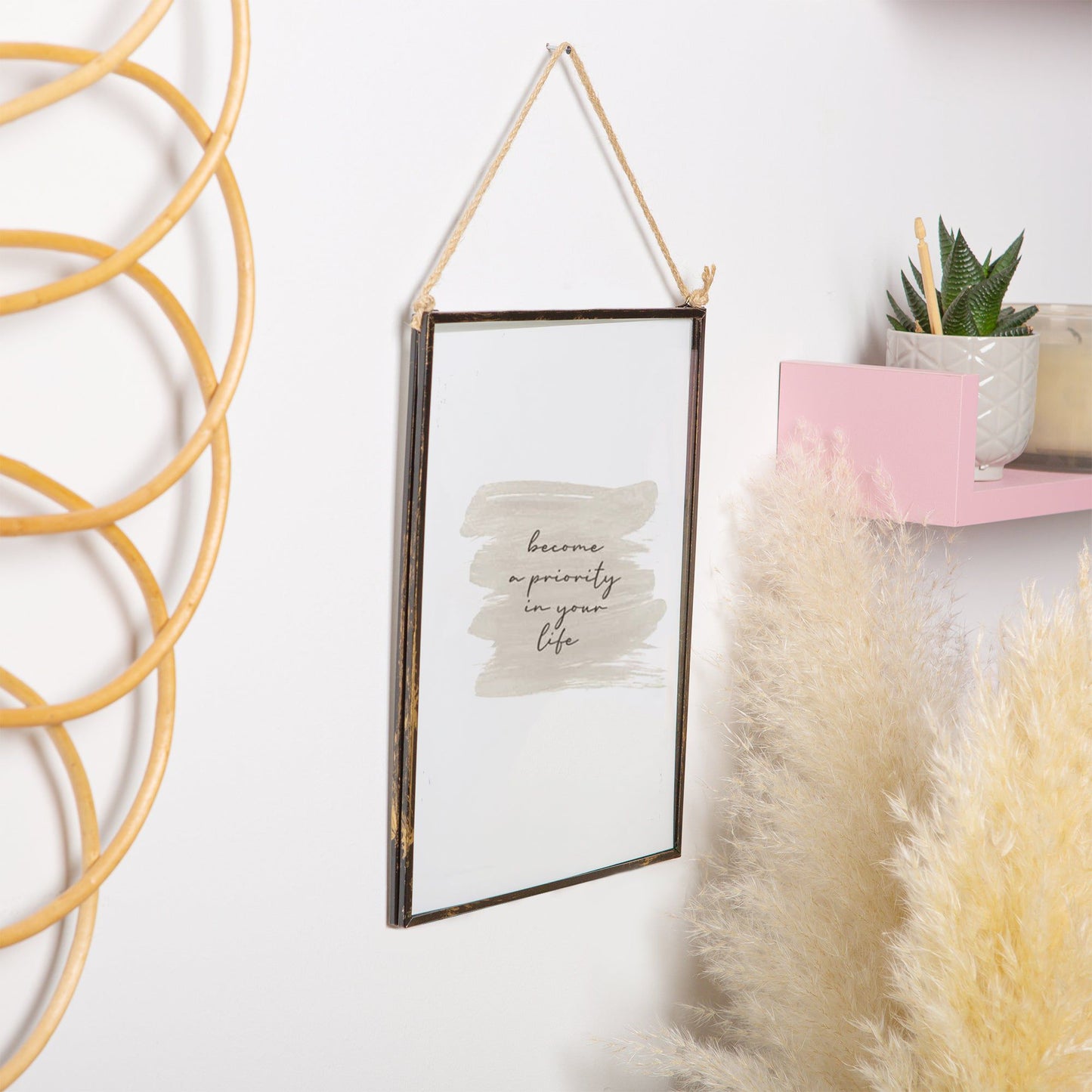 8" x 10" Black Hanging Metal Photo Frame