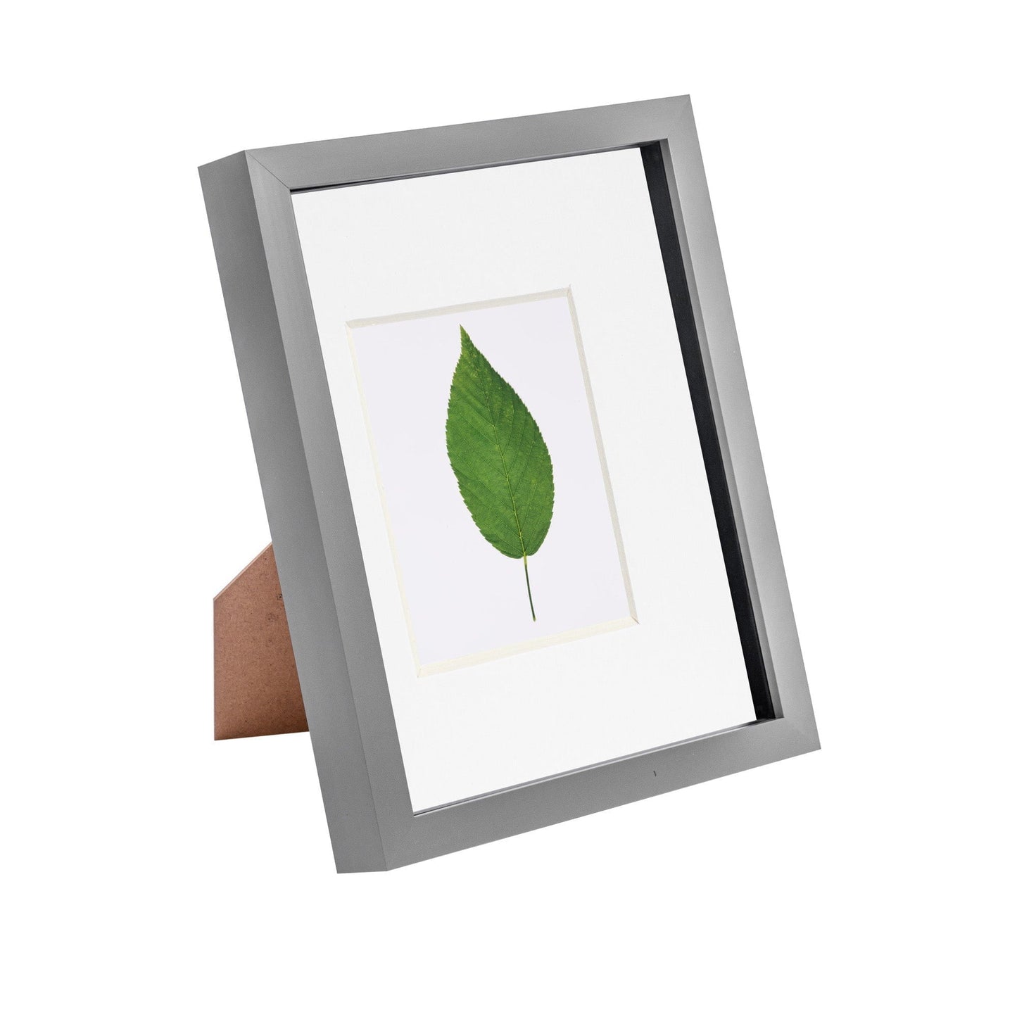 8" x 10" Grey 3D Box Photo Frame - with 4" x 6" Mount