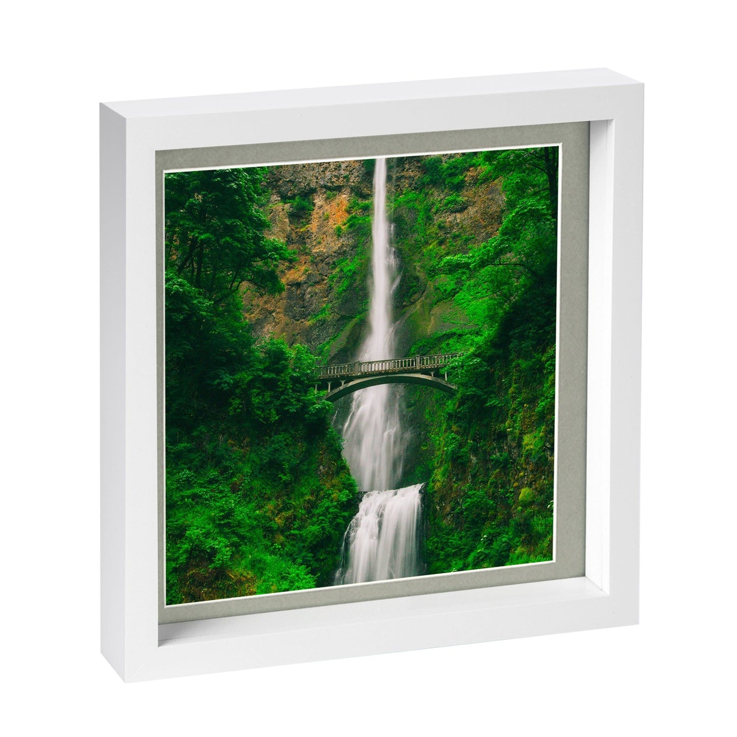 10" x 10" White 3D Box Photo Frame with 8" x 8" Mount