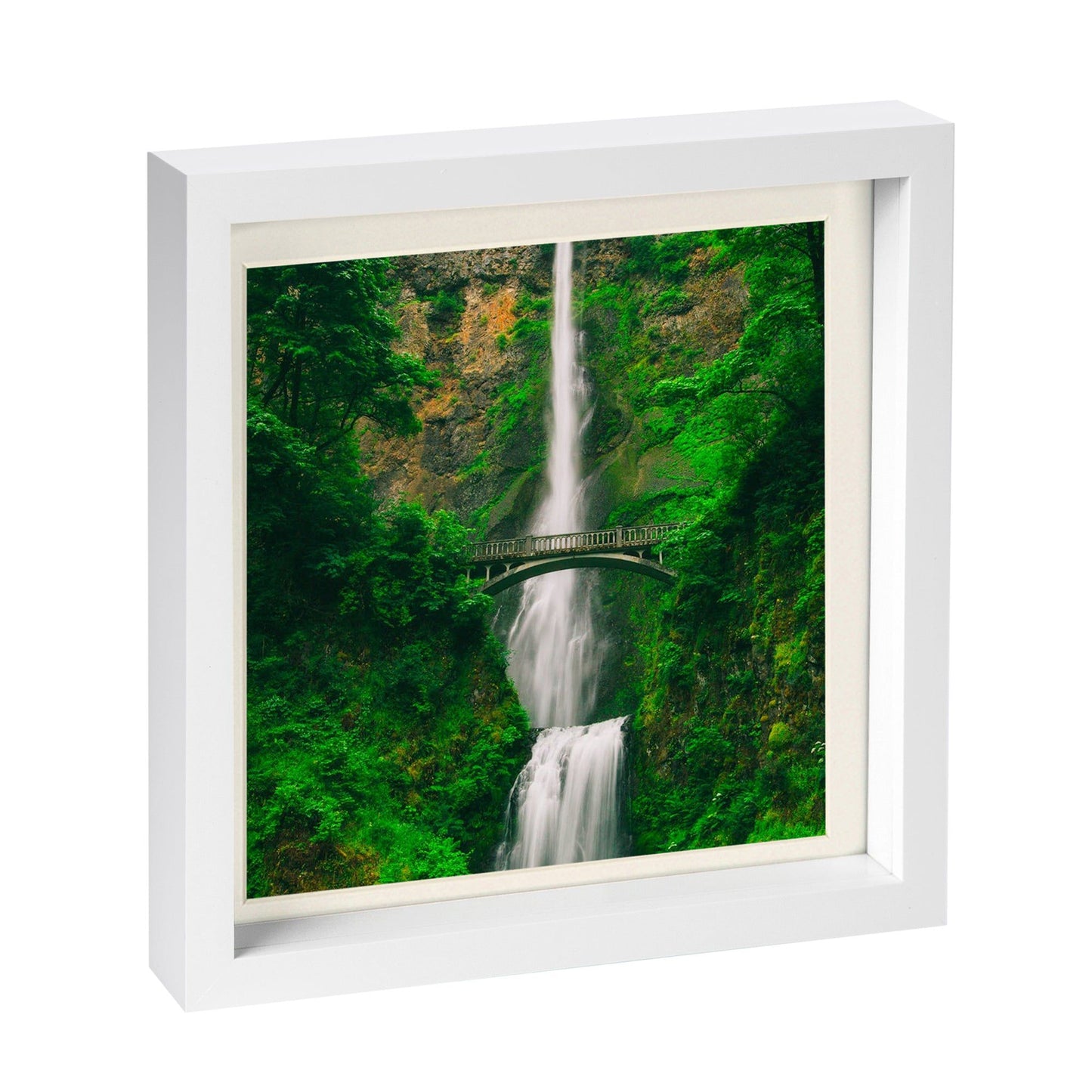10" x 10" White 3D Box Photo Frame with 8" x 8" Mount