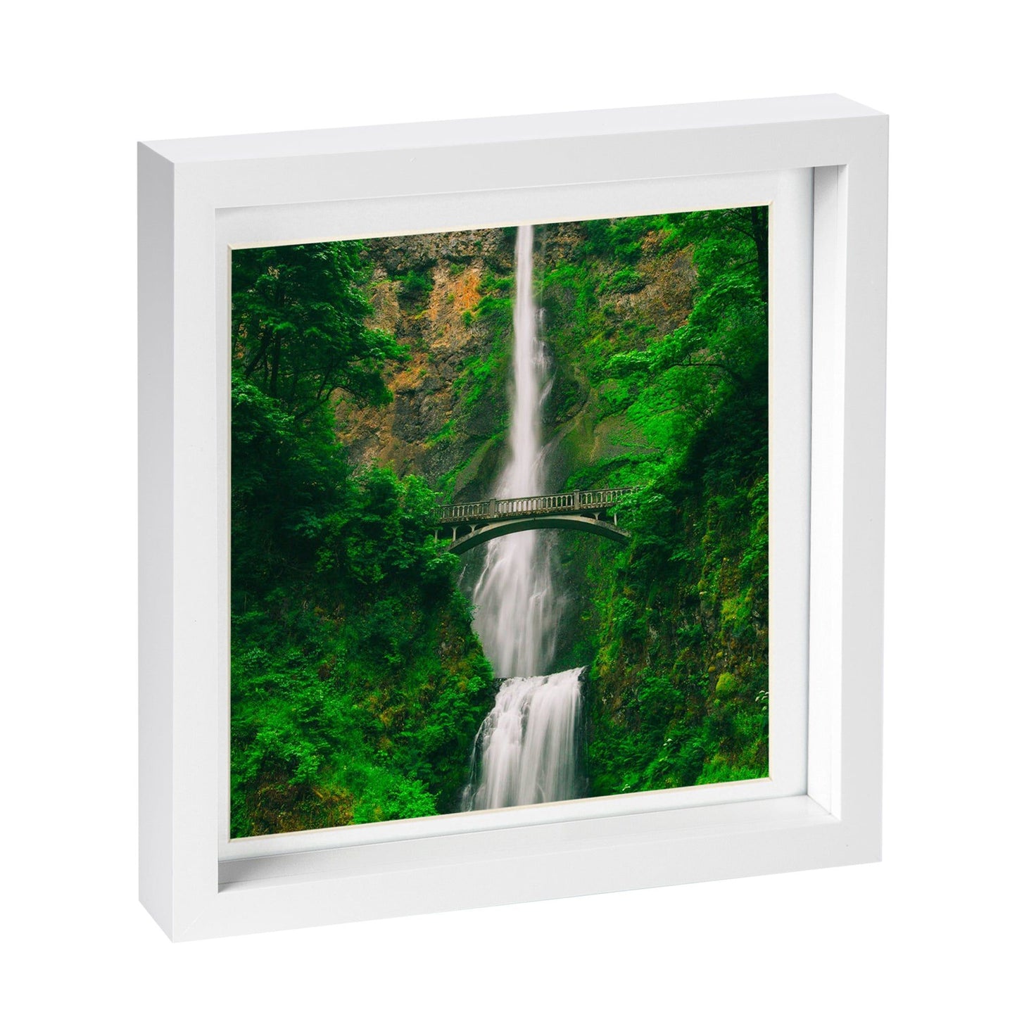 10" x 10" White 3D Box Photo Frame with 8" x 8" Mount