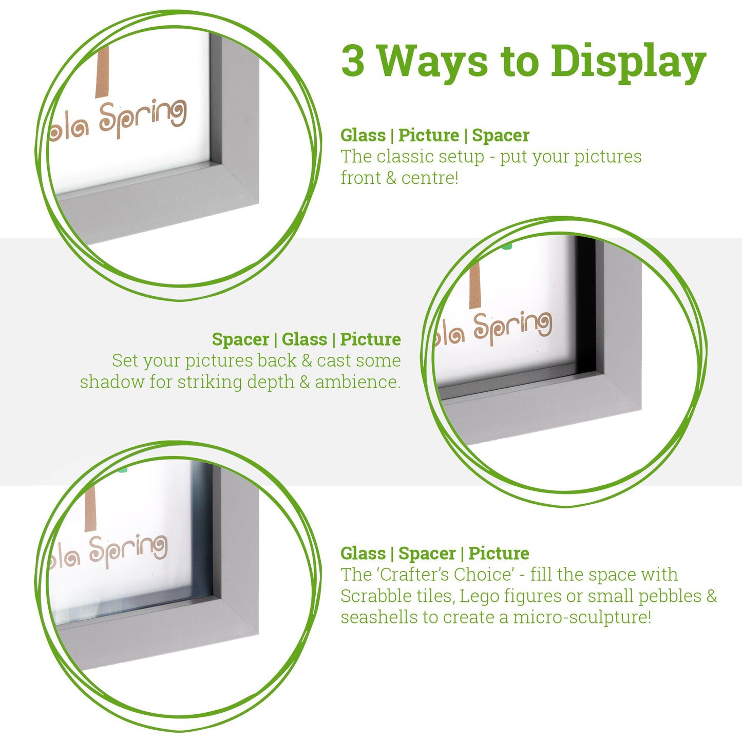 4" x 4" 3D Deep Box Photo Frame