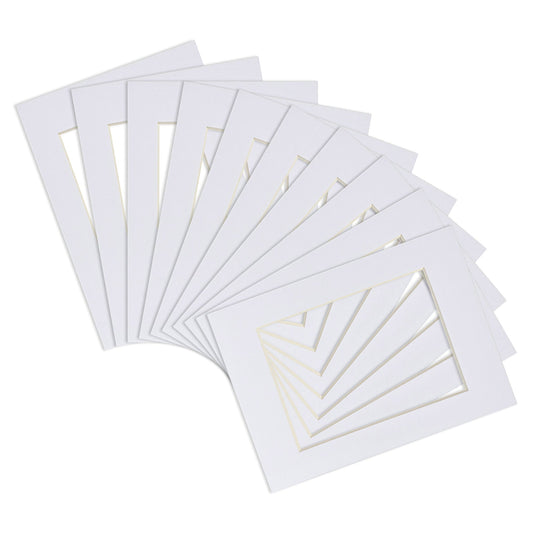 White Photo Size 4" x 6" Picture Mounts for A5 Frame - Pack of 10