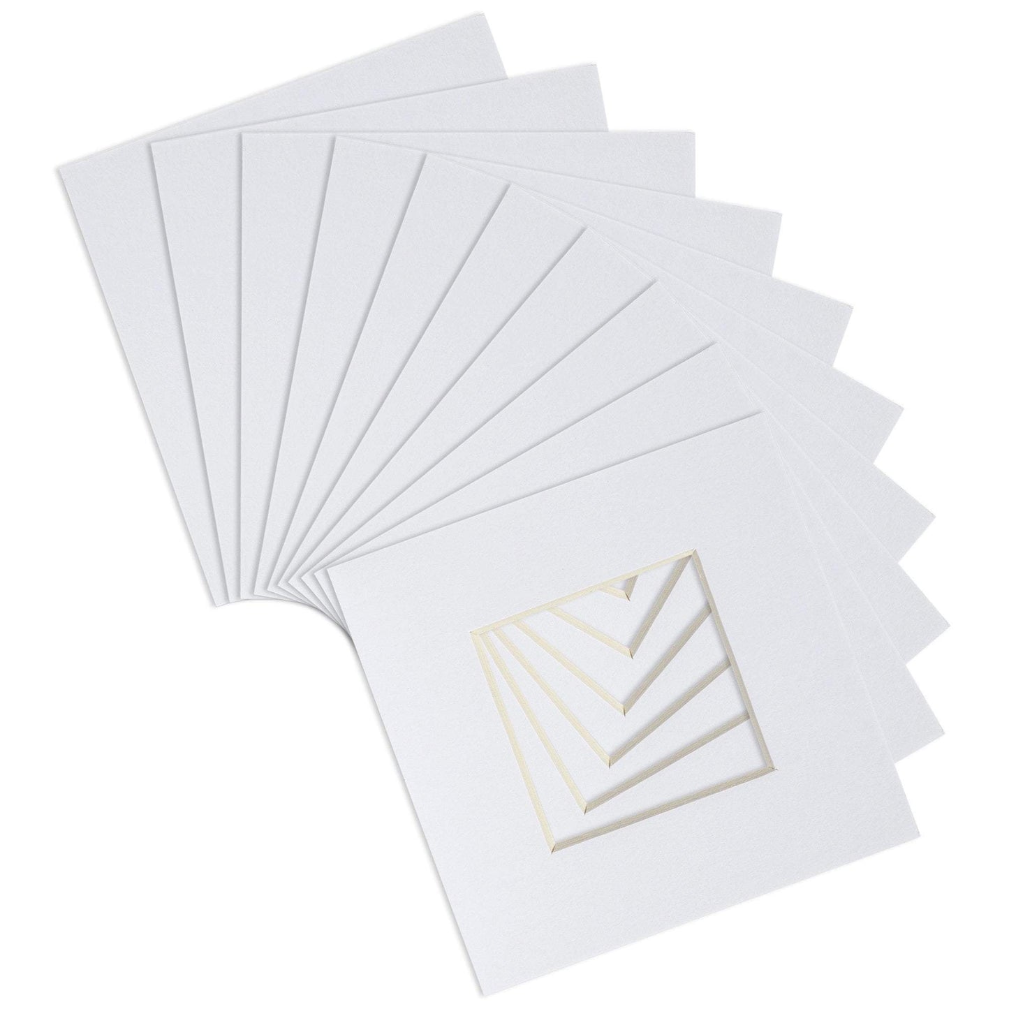 6" x 6" Picture Mount for 10" x 10" Frame - Pack of 10