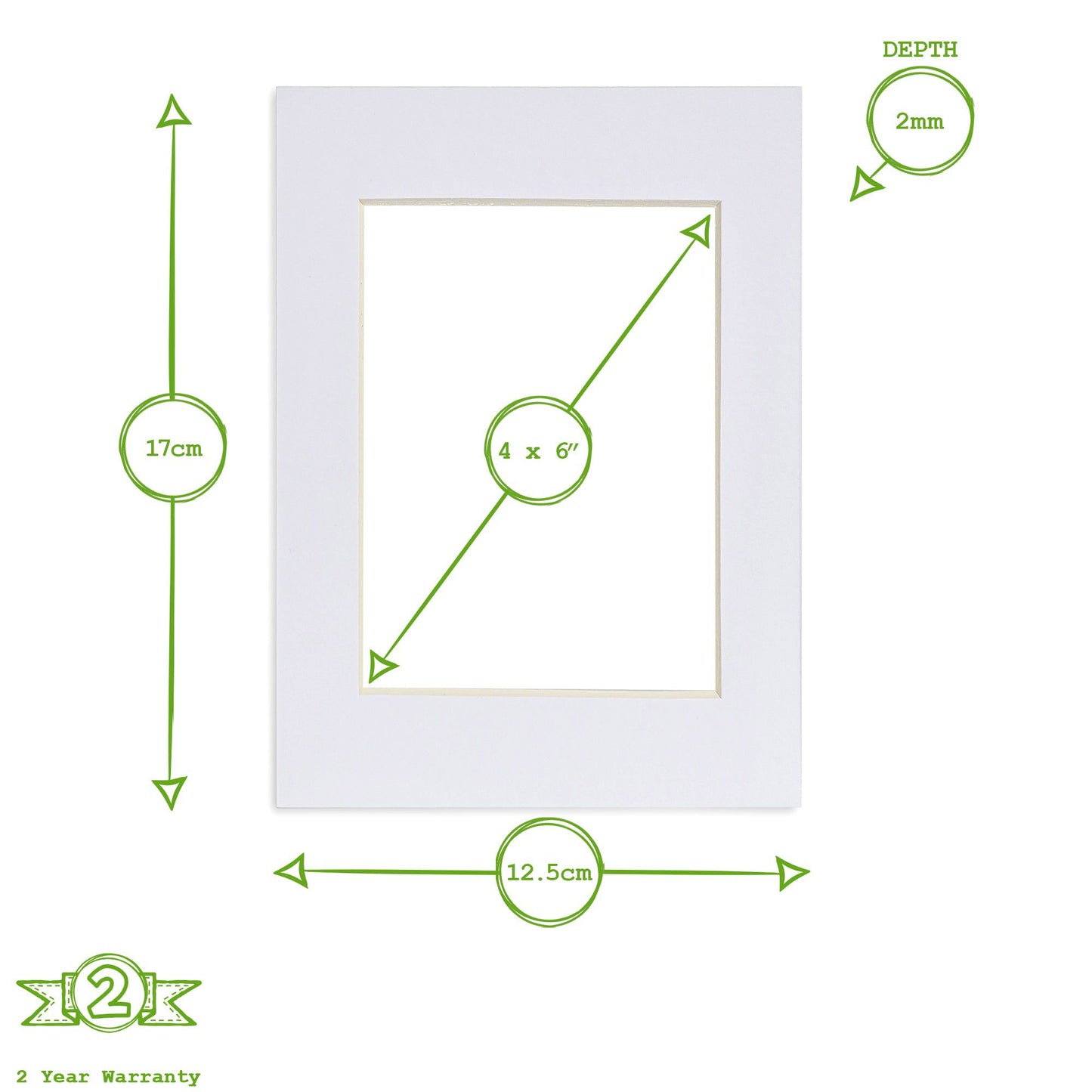 4" x 6" Picture Mounts for 5" x 7" Frame - Pack of 10