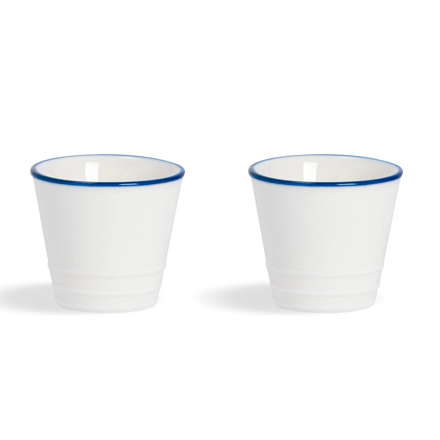 Farmhouse White Porcelain Egg Cups - Pack of Two