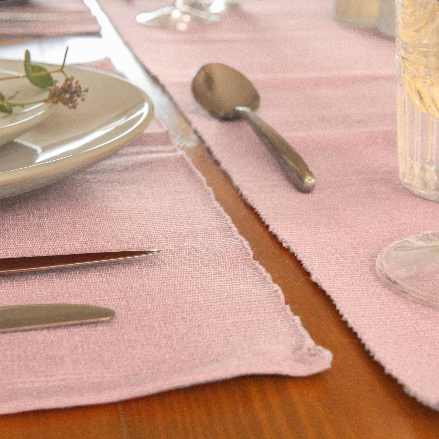 Ribbed Cotton Placemats with Table Runner