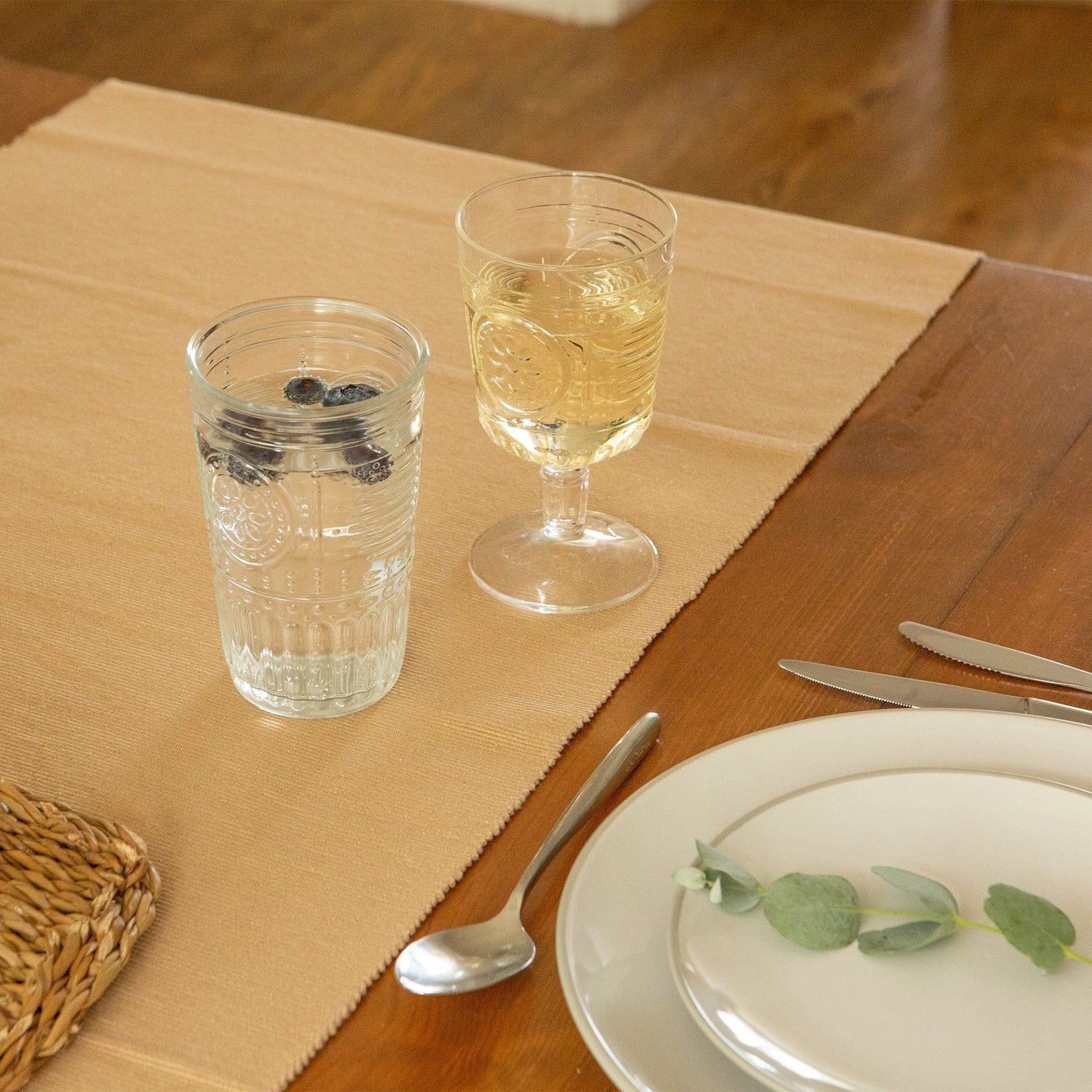 Ribbed Cotton Placemats with Table Runner