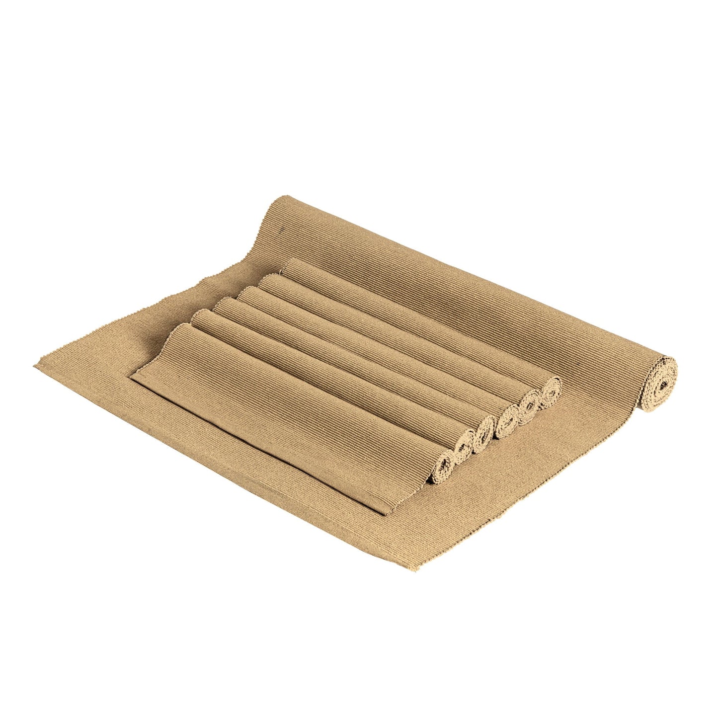 Ribbed Cotton Placemats with Table Runner