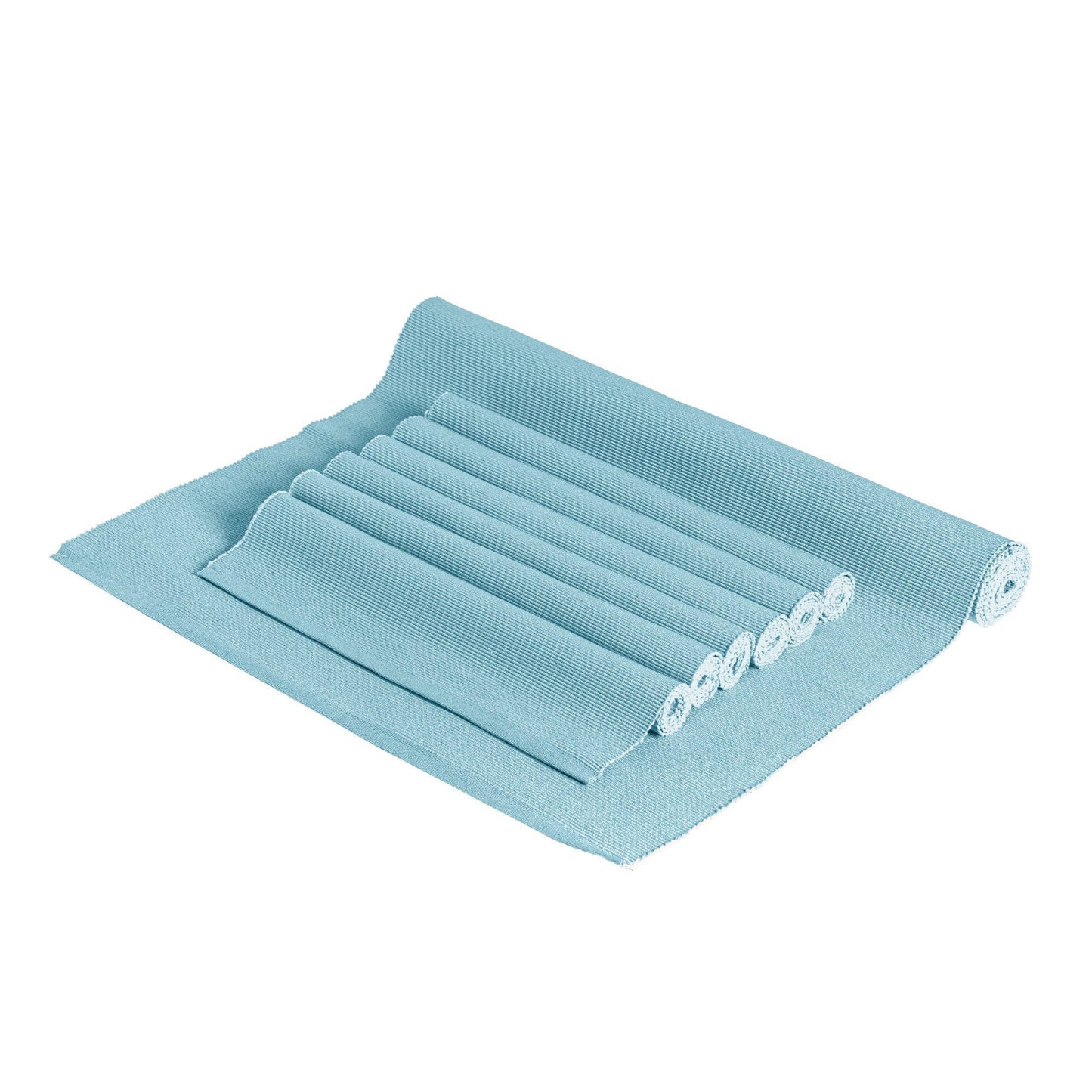 Ribbed Cotton Placemats with Table Runner
