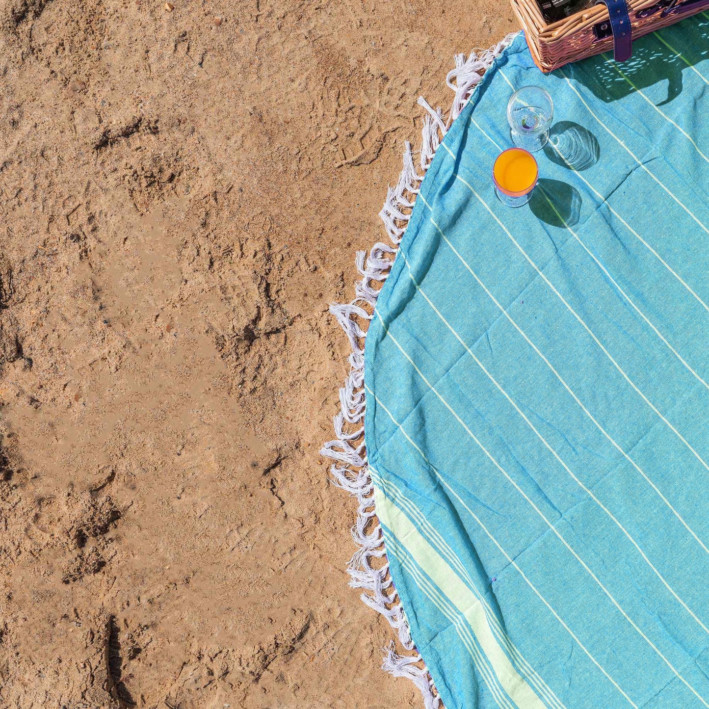 190cm Round Turkish Cotton Bath Towel