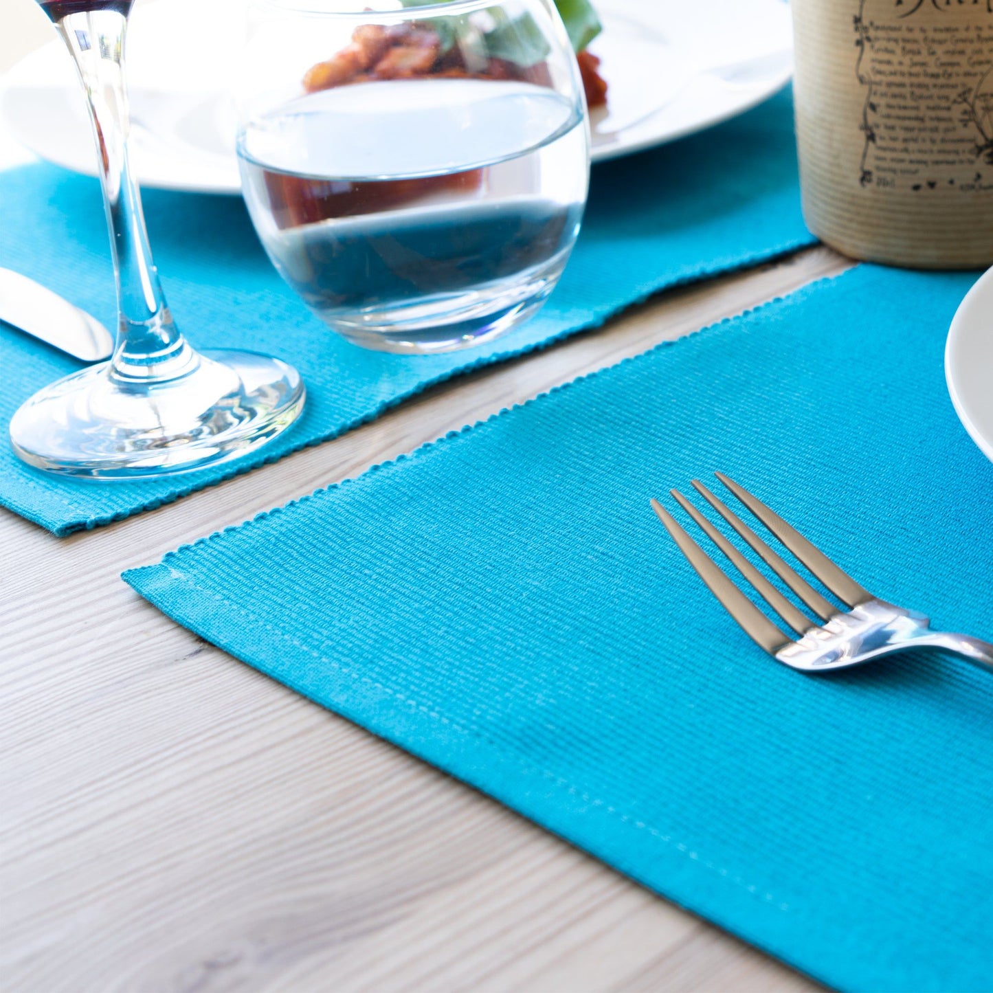 Ribbed Cotton Placemats with Table Runner