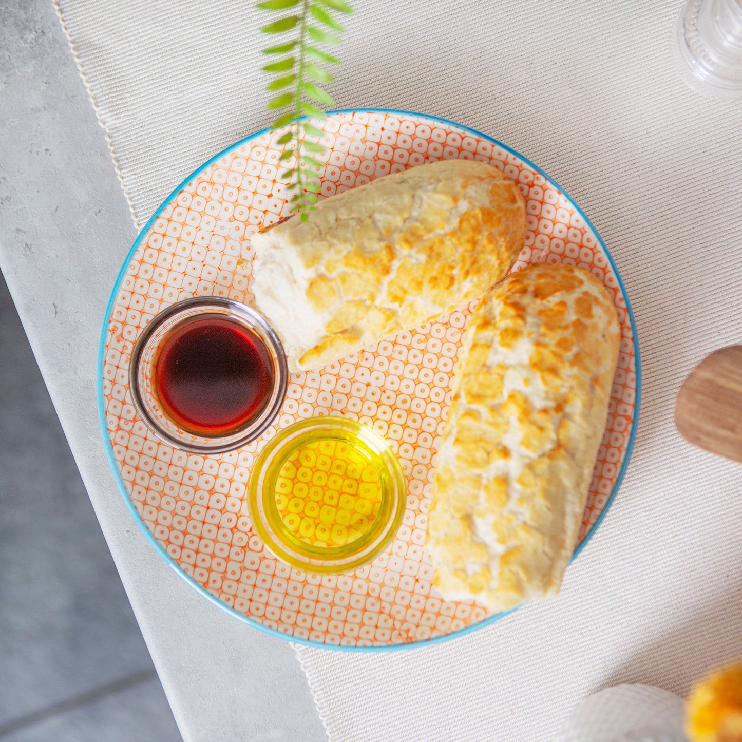18cm Hand Printed Stoneware Side Plates - Pack of Six