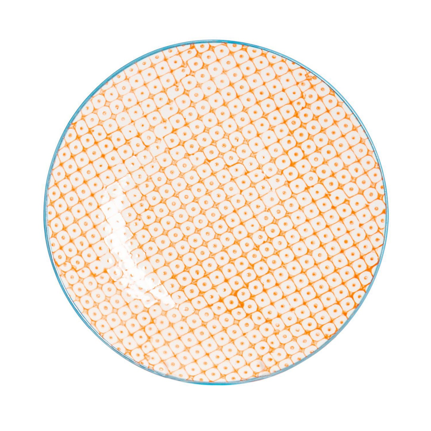 18cm Hand Printed Stoneware Side Plates - Pack of Six
