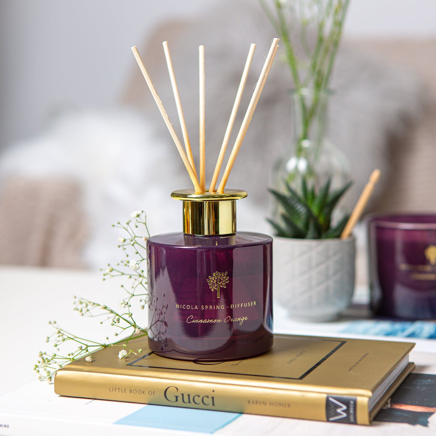 200ml Cinnamon Orange Glass Reed Diffuser