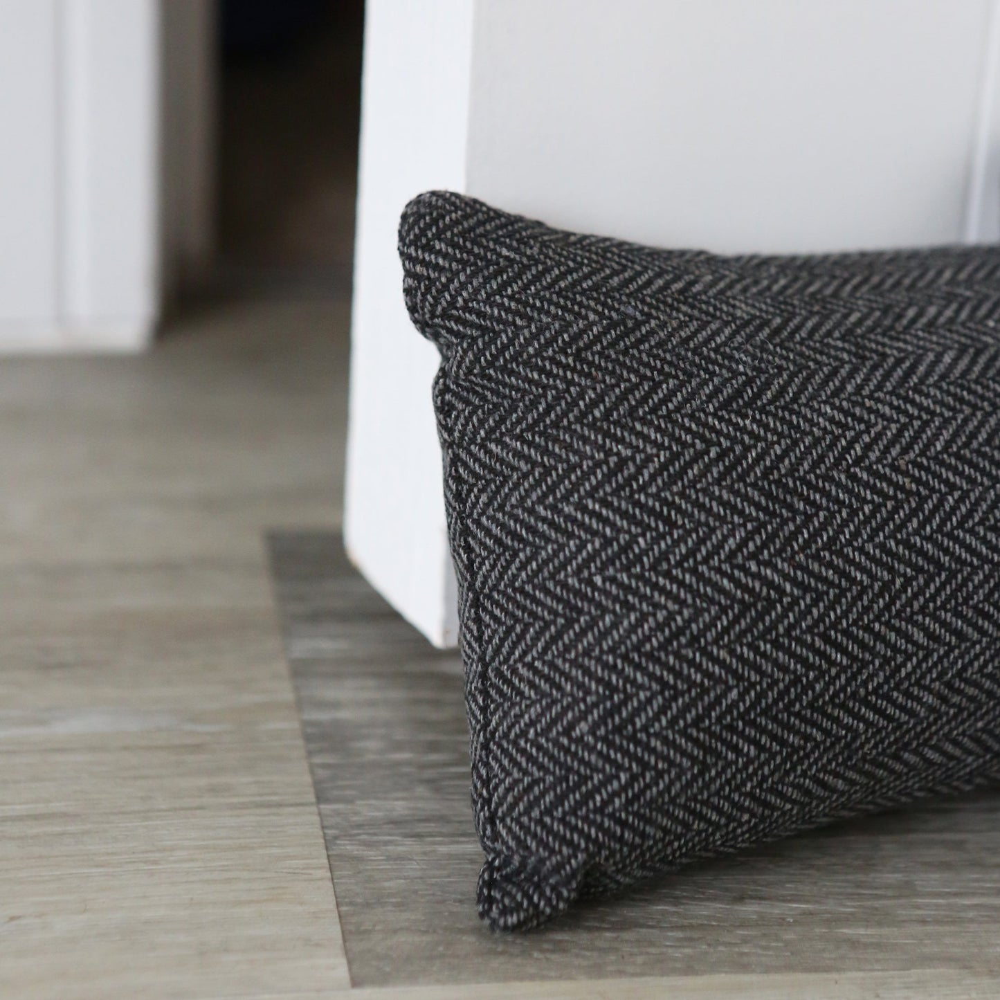 Heart Herringbone Draught Excluder - 79cm