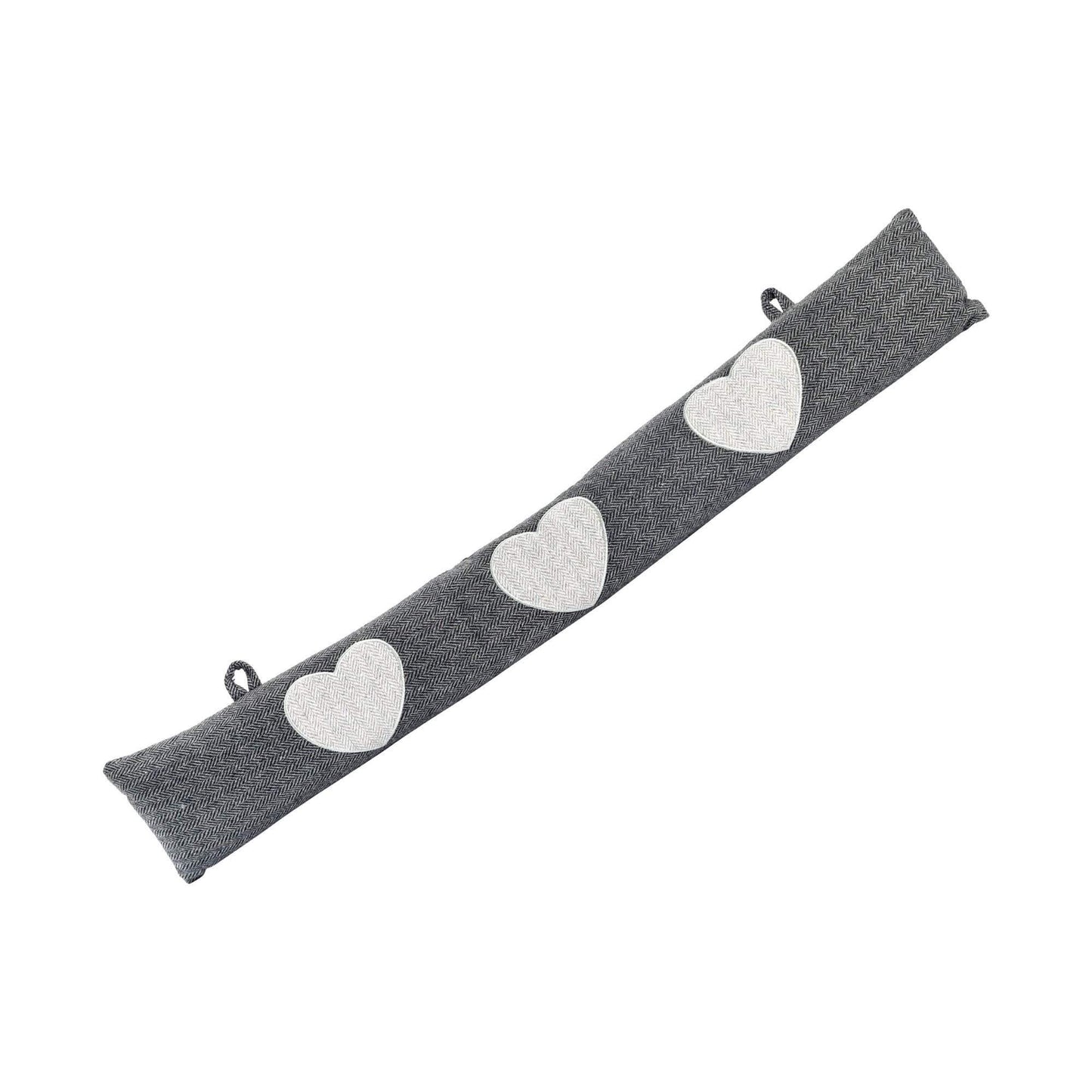 Heart Herringbone Draught Excluder - 79cm