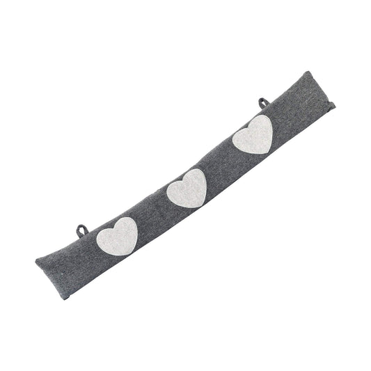 Heart Herringbone Draught Excluder - 79cm