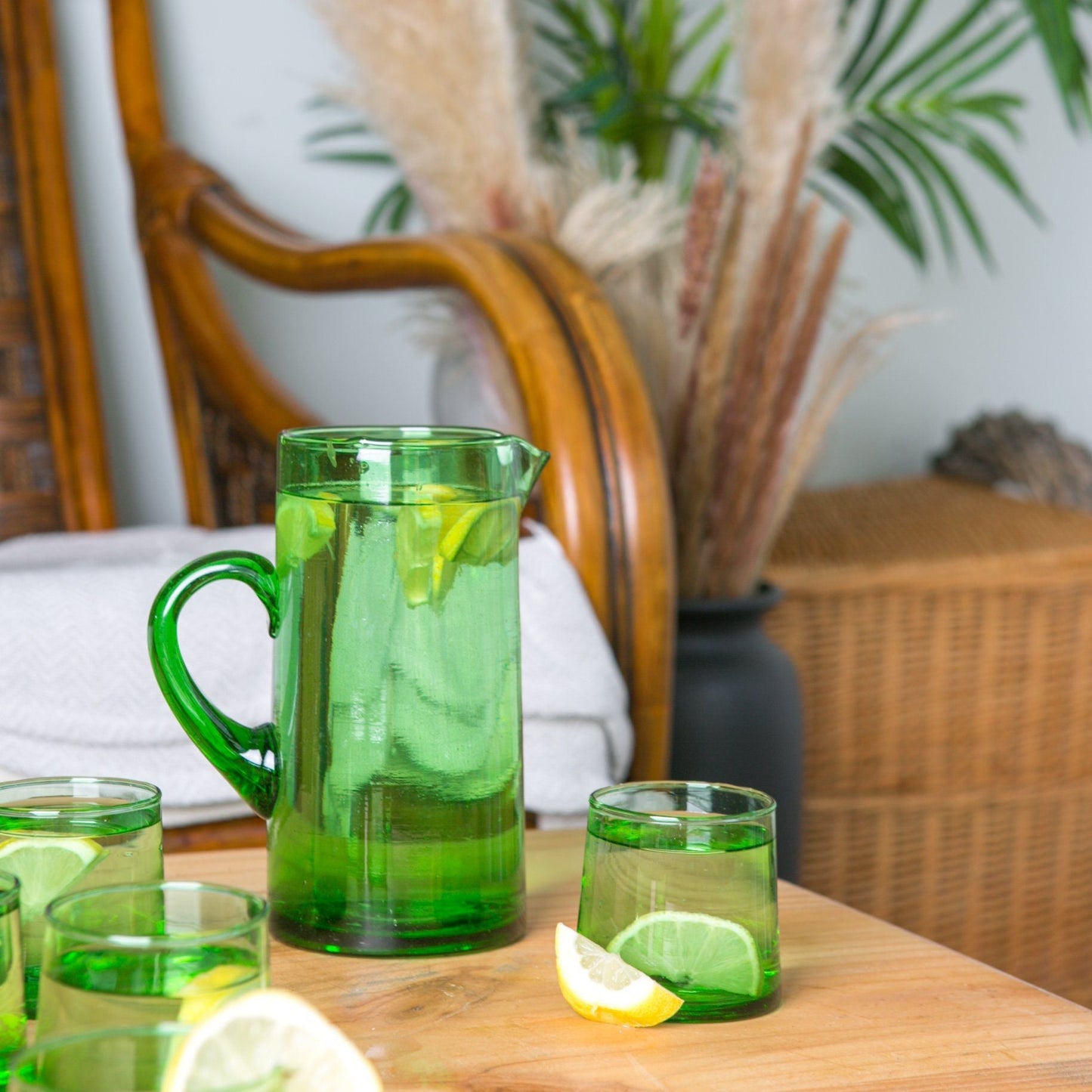 1L Jebel Green Recycled Glass Jug