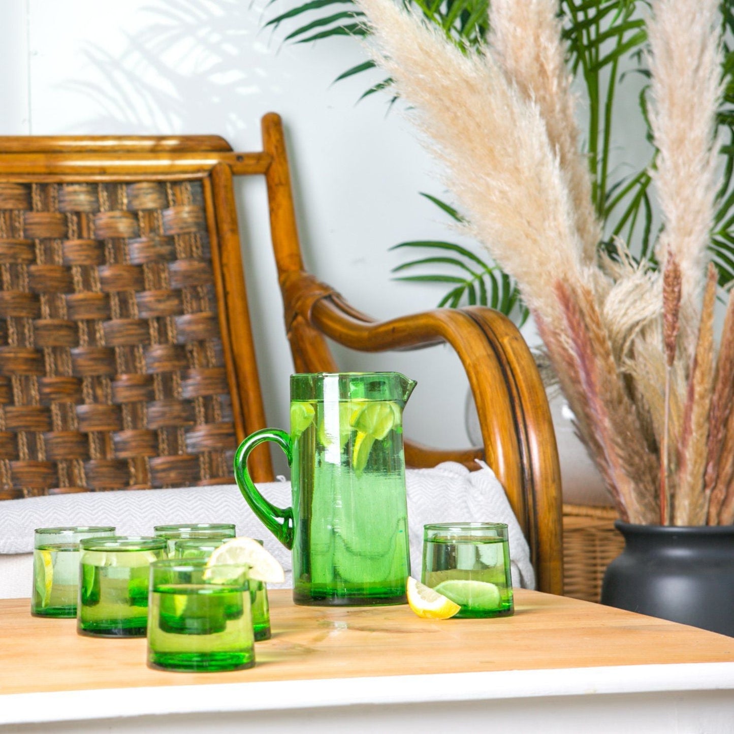 1L Jebel Green Recycled Glass Jug