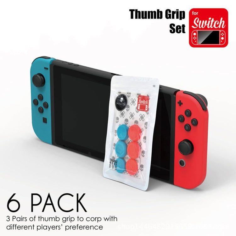 Left + Right Gamepad Rocker Cap Button Cover for Switch, For Switch(Blue + Magenta), For Switch(Green+Red), For Switch(Red), For Switch(Black)