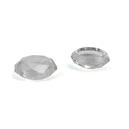 2 PCS Diamond Texture Games Grip Caps for PS5, Clear White, Green, Blue, Red