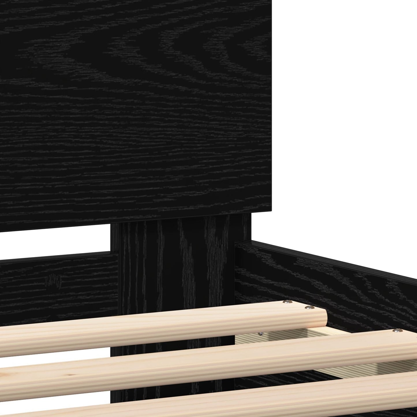 Modern Wooden Queen Size 160cm Bed Frame Base With Headboard & LED Lights