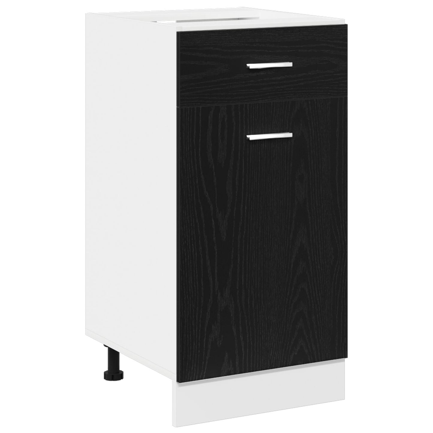Drawer Bottom Cabinet - Black Oak, 40x46x81.5 cm, Made of Engineered Wood