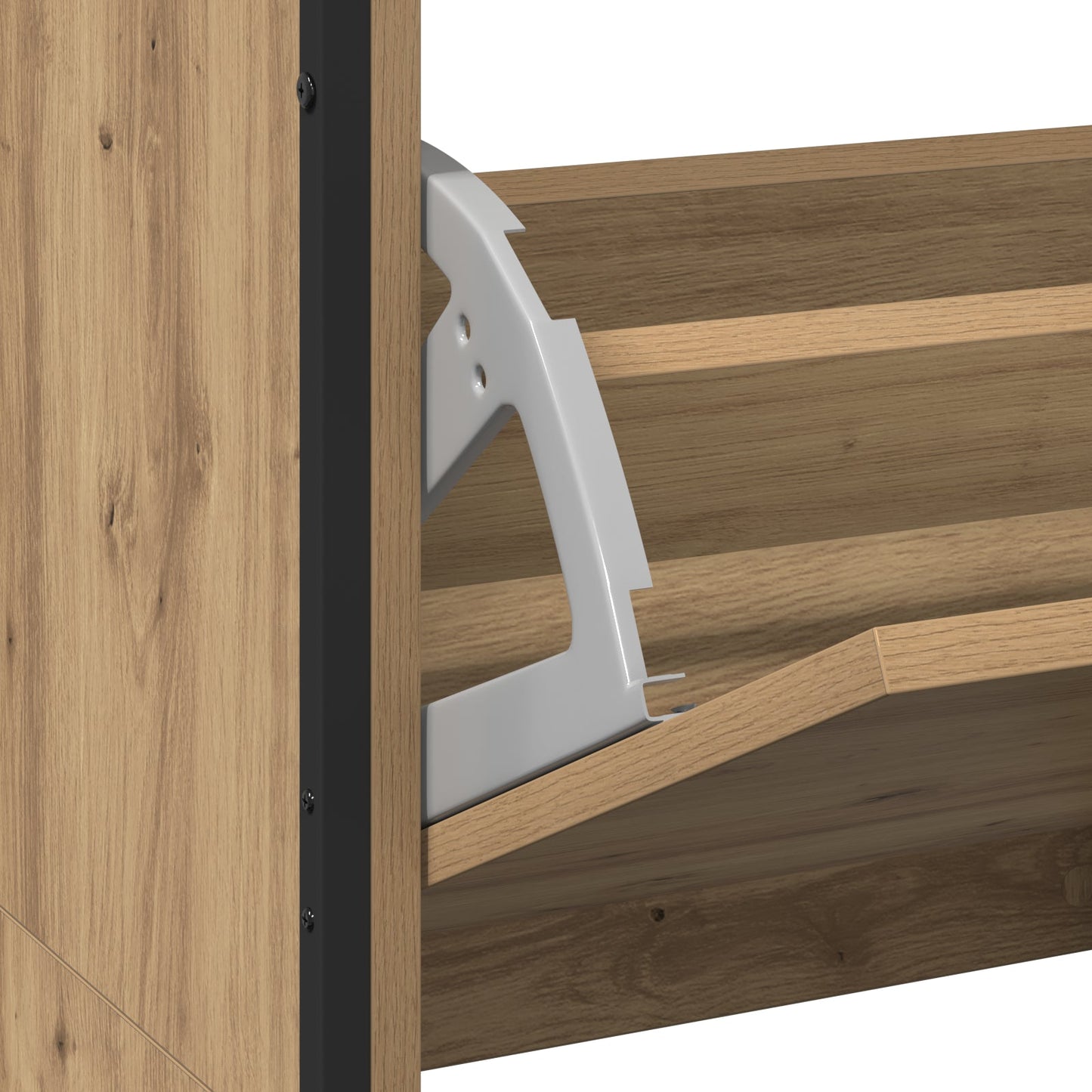 Shoe Cabinet with 4 Flip-Drawers Artisan Oak 100x34x112 cm