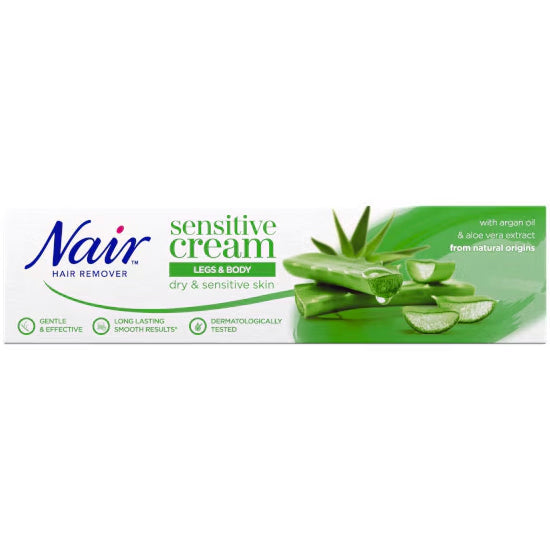 Nair Sensitive Hair Remover Cream for Delicate Skin & Silky Smoothness 100 ml/3.38 oz