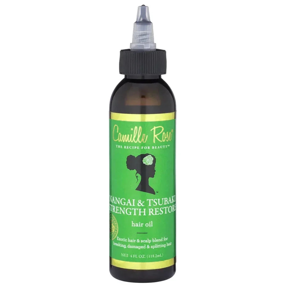 Camille Rose Nangai & Tsubaki Strength Restore Hair Oil for Stronger, Healthier Hair 4 oz
